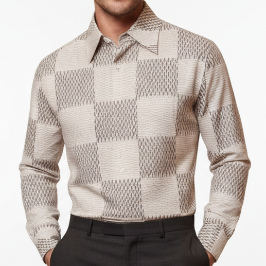Men’s Premium Geometric Print Full-Sleeve Shirt