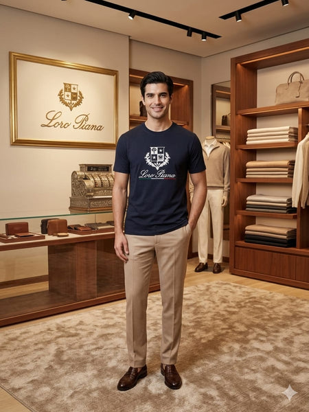 Premium  Crew Neck T-Shirt with Luxury Logo Print