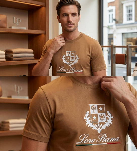 Premium  Crew Neck T-Shirt with Luxury Logo Print