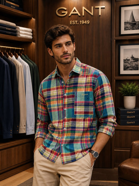 Men Premium Full-Sleeve Shirt – Classic Collar Style