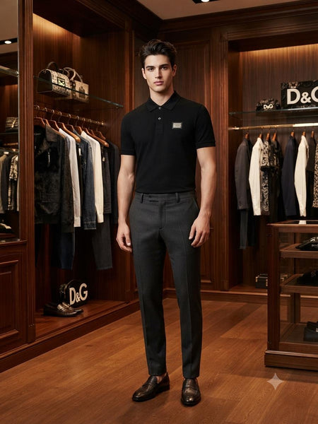 Premium Black Polo T-Shirt – Classic Minimal Design