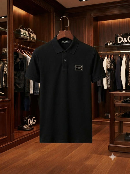 Premium Black Polo T-Shirt – Classic Minimal Design