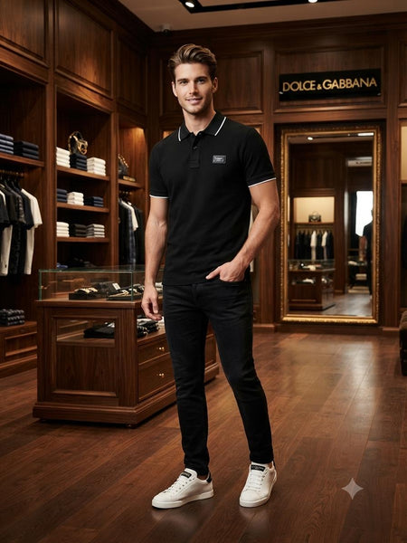 Men’s Premium Solid Polo T-Shirt Classic Collar Casual Slim Fit Tee