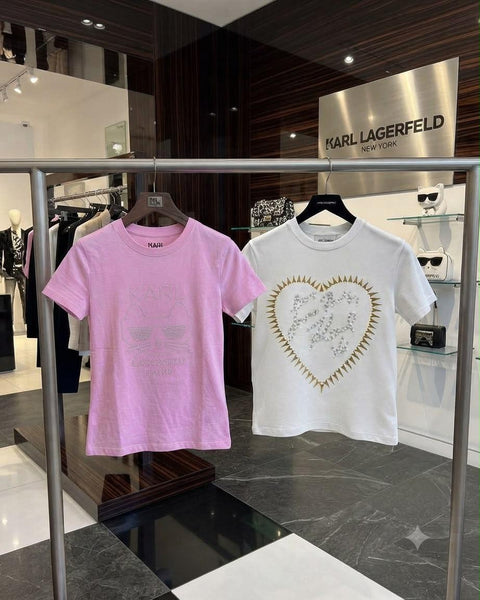 Women’s Stylish Logo Print T-Shirt – Trendy Casual Crew Neck Top