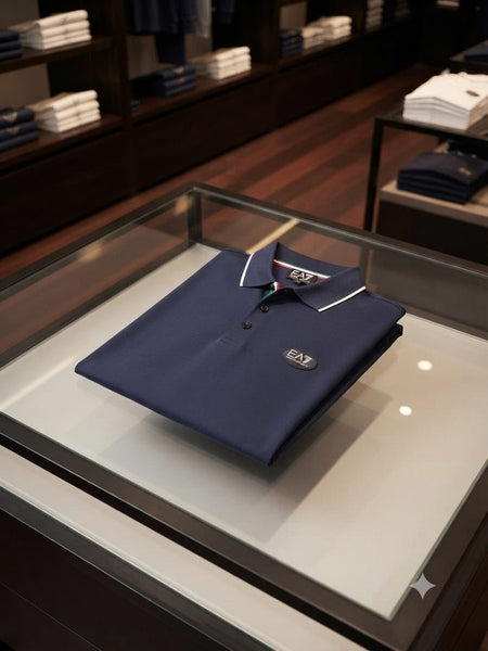 Men Long Sleeve Slim Fit Polo Shirt
