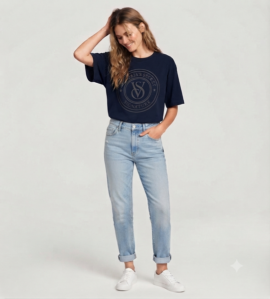 High-End Signature Logo T-Shirt For Woman