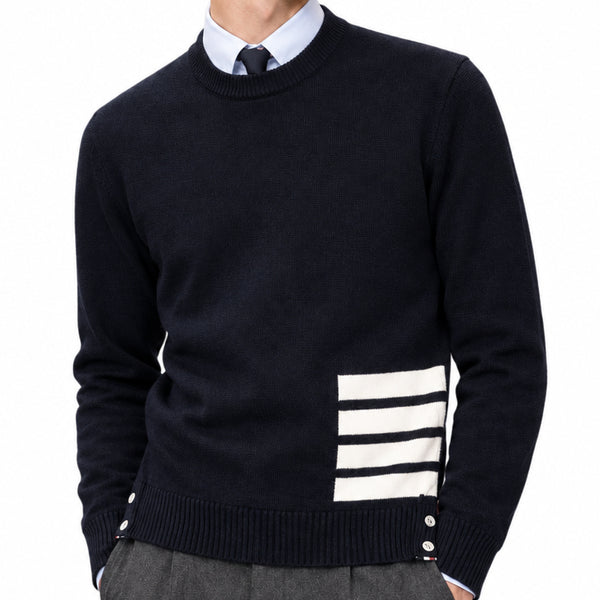 Elegant Brand  Diagonal Stripe Merin Wool Knit Pullover