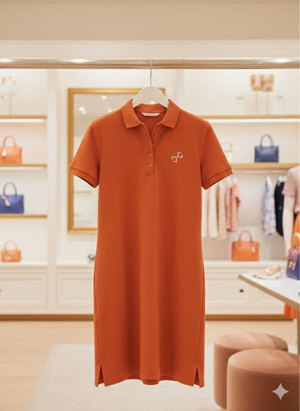 Premium Dark Green Polo Shirt Dress for Women