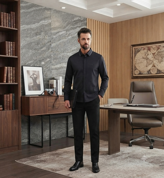 Men Premium Solid Full Sleeve Shirt | Classic Collar Formal & Casual Wear