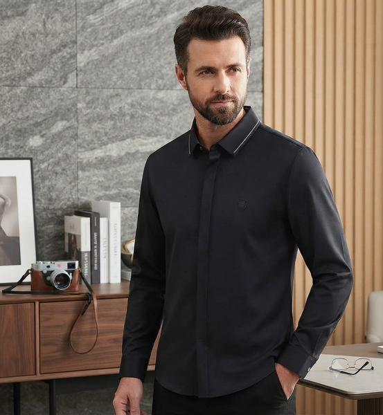 Men Premium Solid Full Sleeve Shirt | Classic Collar Formal & Casual Wear