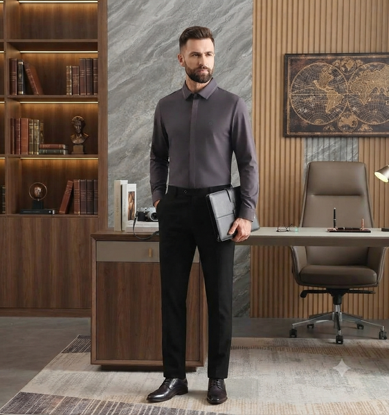 Men Premium Solid Full Sleeve Shirt | Classic Collar Formal & Casual Wear