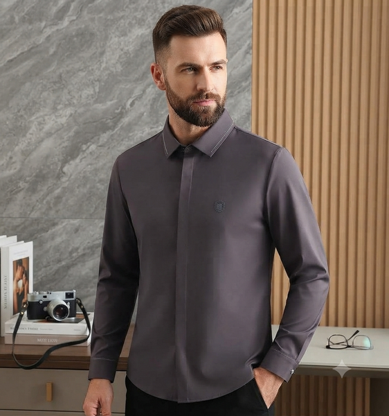 Men Premium Solid Full Sleeve Shirt | Classic Collar Formal & Casual Wear
