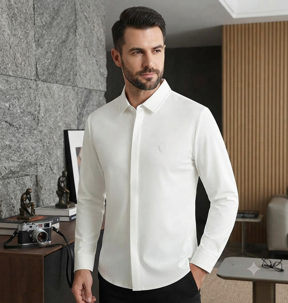 Men Premium Solid Full Sleeve Shirt | Classic Collar Formal & Casual Wear