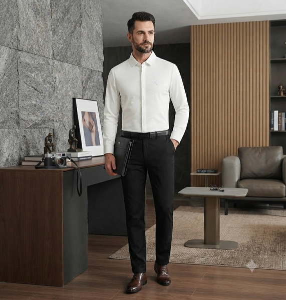 Men Premium Solid Full Sleeve Shirt | Classic Collar Formal & Casual Wear