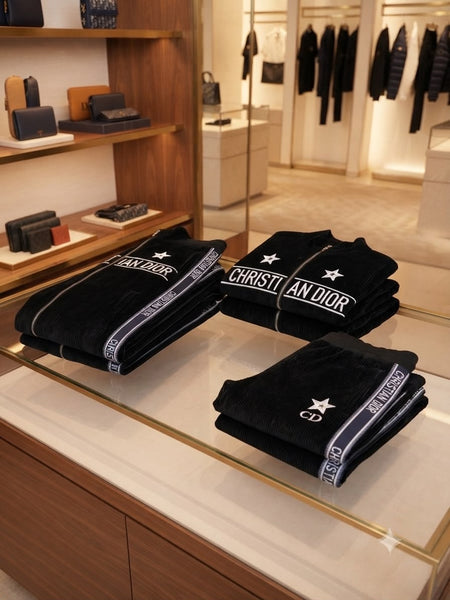 Branded Black Logo-Printed track-Set