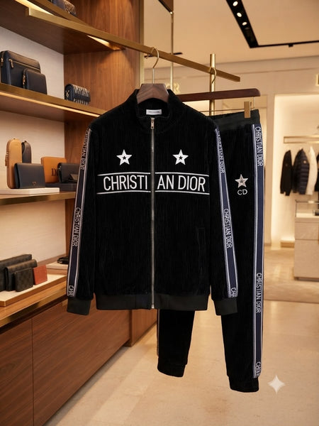 Branded Black Logo-Printed track-Set
