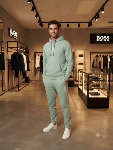 Mint Green Lounge Set with Bold Back Graphic