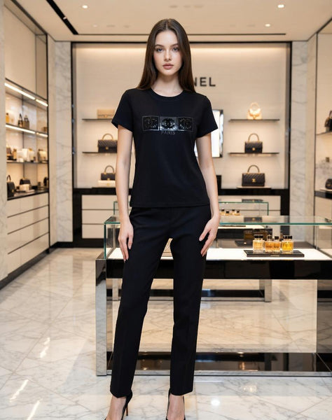 Luxury Premium Women Graphic Crew Neck T-Shirt – High-End Premium Quality Casual Wear