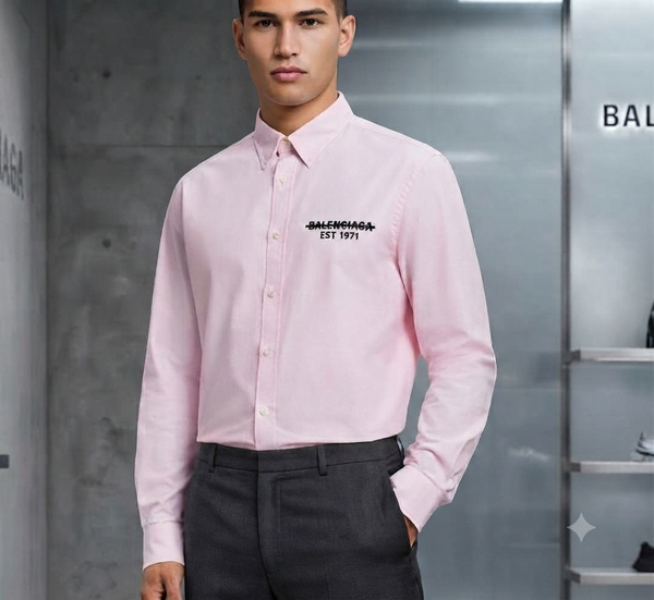 Premium Pink Shirt – Luxury Embroidered Look