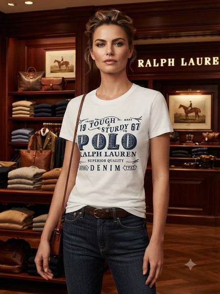 Luxury  Regular  Fit Logo Printed Round Neck  T-Shirt