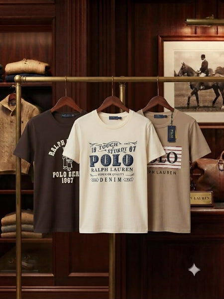 Luxury  Regular  Fit Logo Printed Round Neck  T-Shirt