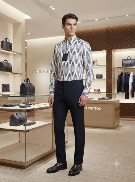 Premium Exclusive High-End Quality Geometric Print Regular Fit Shirt