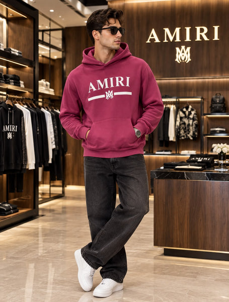 Premium Exclusive High-End Quality Burgundy Graphic Print Hoodie