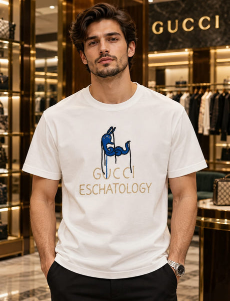 Luxury Graphic T-Shirt in Premium White for Men