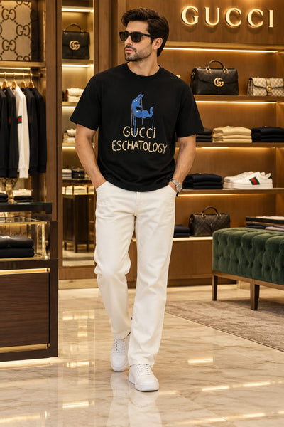 Luxury Graphic T-Shirt in Premium White for Men
