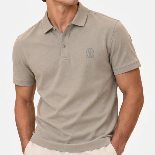 Premium Minimalist Beige Polo Shirt for Men