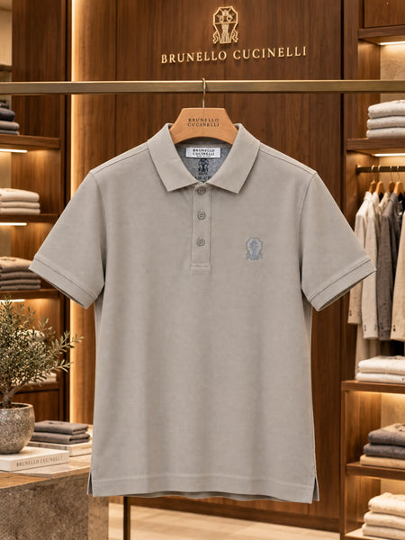 Premium Minimalist Beige Polo Shirt for Men