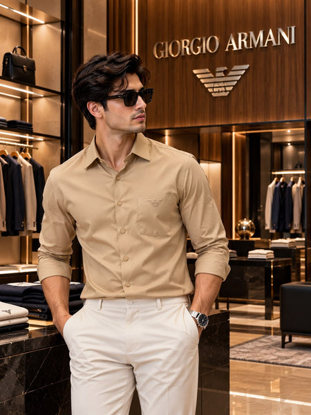 Premium Exclusive High-End Authentic Quality Soft Cream Shirt