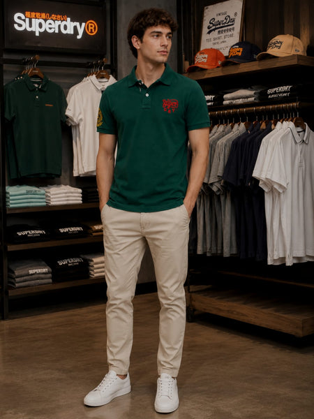 Superdry Men's Navy Blue Graphic Polo T-Shirt | Premium Casual Fit