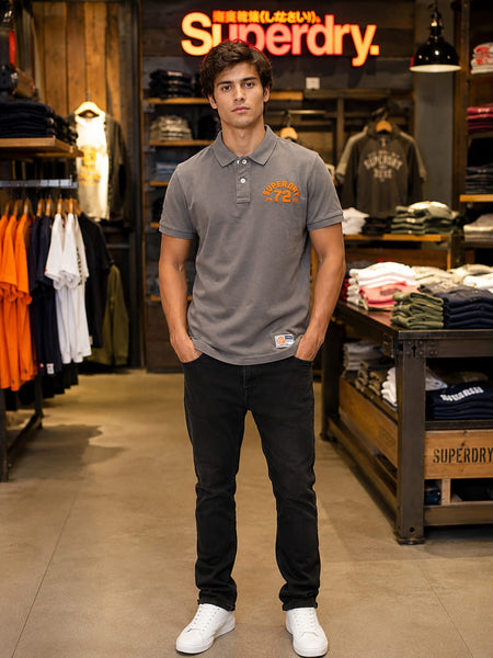 Superdry Men's Navy Blue Graphic Polo T-Shirt | Premium Casual Fit