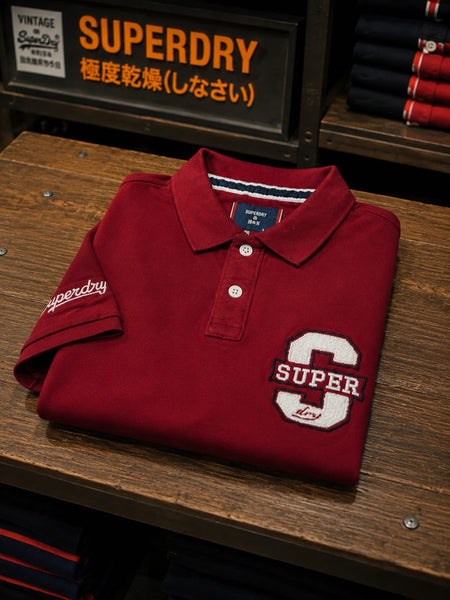 Superdry Men's Navy Blue Graphic Polo T-Shirt | Premium Casual Fit