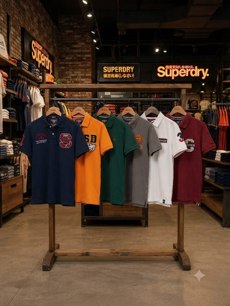 Superdry Men's Navy Blue Graphic Polo T-Shirt | Premium Casual Fit