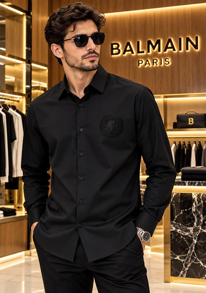 Premium Exclusive High-End Authentic Classic Button-Down Shirt with Emblem Detail