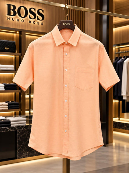 Premium Exclusive High-End Authentic Short-Sleeve Button-Down Shirt