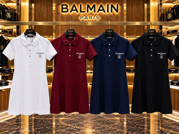 Women’s Polo Dress – Short Sleeve A-Line Dress with Logo