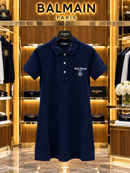 Women’s Polo Dress – Short Sleeve A-Line Dress with Logo