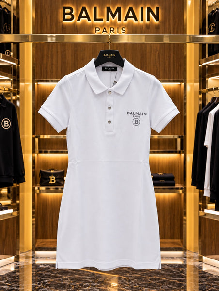 Women’s Polo Dress – Short Sleeve A-Line Dress with Logo