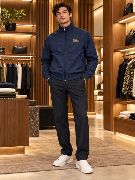 Premium Classic Navy Lightweight Windcheater
