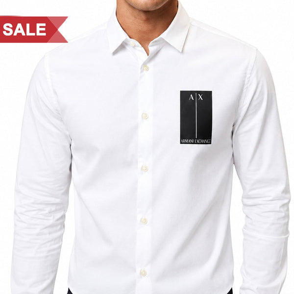 Premium Quality Regular Fit Shirts Available Now – Luxury White Collection with Front Logo Detail in High-End Finish