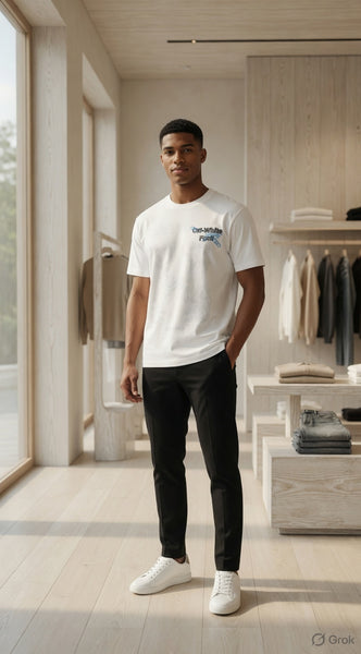 Oversized T-shirt round neck with brand embroidered logo 