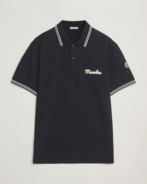 Men’s Black Polo T-Shirt with Contrast Collar  Premium Casual Fit