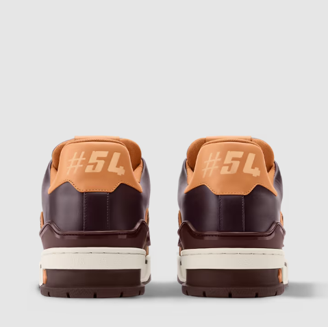 Luxury  Monogram Leather Sneakers  Brown & Tan Designer Shoes