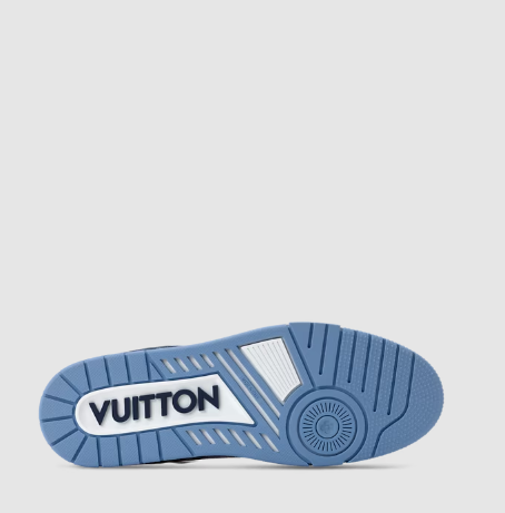 Premium Brand  Trainer Sneaker White & Marine Blue Premium Designer Shoes
