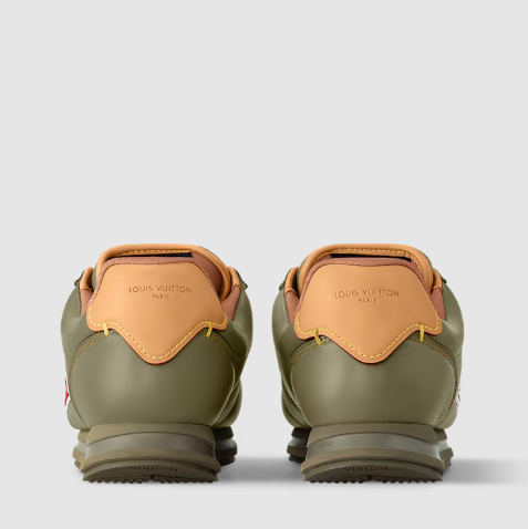 Branded Olive Green Low-Top Sneakers with Bold brand Logo