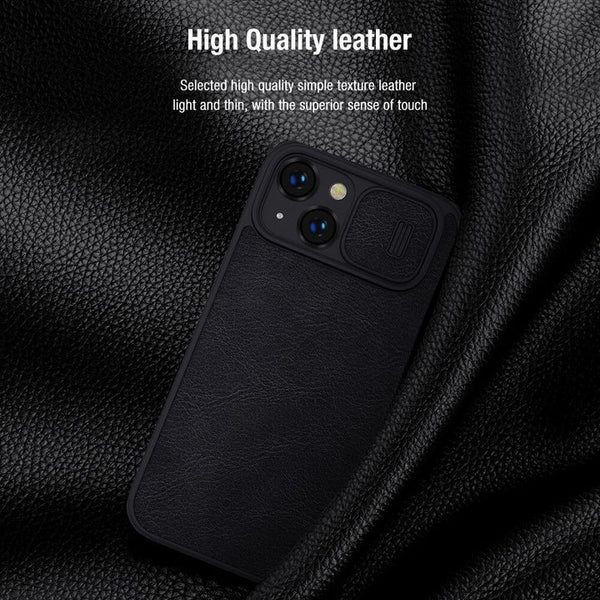 Nillkin Qin Pro Camshield Camera Slider Leather Flip + Card Slot Case for 15 Series