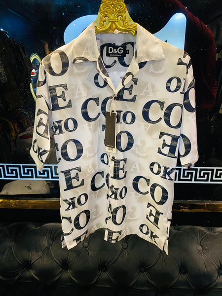 Premium Logo Pattern Effect Shirt For Men